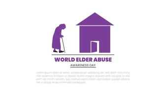 World Elder Abuse Awareness Day background or banner design template. vector