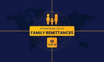 International Day of Family Remittances, held on 16 June. vector