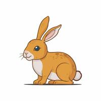 linda dibujos animados conejos gracioso peludo gris liebres, Pascua de Resurrección conejitos de pie, sesión, correr, saltando, durmiendo. conjunto de plano dibujos animados ilustraciones aislado en blanco antecedentes vector