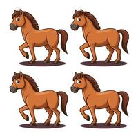 Horse Animal flat illustration design vector