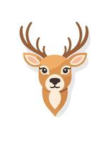 Deer, raindeer. Flat illustration. Isolated on white background vector