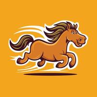 Horse Animal flat illustration design vector