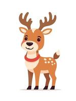 Deer, raindeer. Flat illustration. Isolated on white background vector