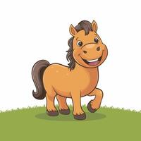 Horse Animal flat illustration design vector