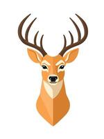 Deer, raindeer. Flat illustration. Isolated on white background vector