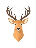 Deer, raindeer. Flat illustration. Isolated on white background vector