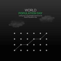 World Population Day creative ads design.World Population Day,11july, , 3d illustration vector