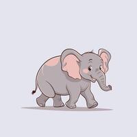 Elephant walking illustration, animals, Elephant at the zoo vector