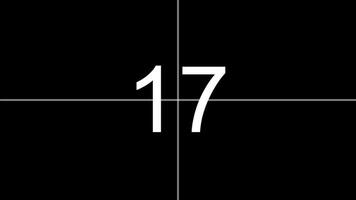 Jaren 20 countdown in zwart achtergrond video