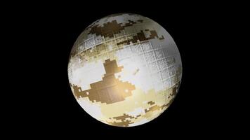 planeta tierra girar lazo animación. giratorio planeta tierra ver desde espacio. tierra globo 3d representación. video