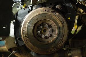 Car engine flywheel photo