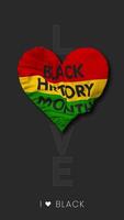 Black History Month Heart Shape Flag Seamless Looped Love Vertical Status, 3D Rendering video