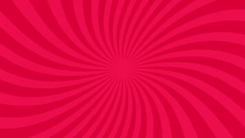sensationnel rouge spirale coup de soleil, Noël Contexte animation, sans couture boucle, rétro inspiré multicolore tourbillon des rayons et grunge rayures, 4k mouvement graphique video