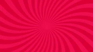 Groovy Red Spiral Sunburst, Christmas Background Animation, Seamless Loop, Retro Inspired Multicolor Swirl Rays and Grunge Stripes, 4k Motion Graphics video