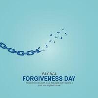 Global Forgiveness Day creative ads design, Global Forgiveness Day, July 7, 3d illustration vector