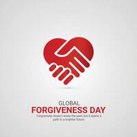 Global Forgiveness Day creative ads design, Global Forgiveness Day, July 7, 3d illustration vector