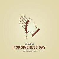 Global Forgiveness Day creative ads design, Global Forgiveness Day, July 7, 3d illustration vector