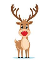 Deer, raindeer. Flat illustration. Isolated on white background vector