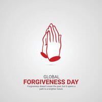 Global Forgiveness Day creative ads design, Global Forgiveness Day, July 7, 3d illustration vector