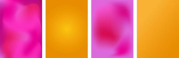 Set of vibrant gradient backgrounds for posters, cards, backdrops and banners.Colorful minimalistic posters. vector