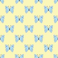 seamless bright pattern with beautiful butterflies. Cartoon repeatable background. Cute creative print vector