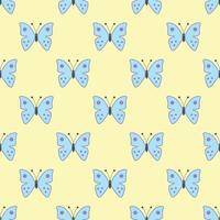 seamless bright pattern with beautiful butterflies. Cartoon repeatable background. Cute creative print vector