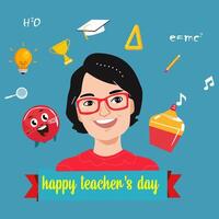 World teacher's day vector