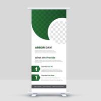 x banner mockup rollup banner design template vector