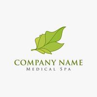 flower leaf Woman face Logo Concept for Spa design template vector