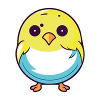Cute bird black and white cartoon character design collection. White background. Pets, Animals. AI-generated vector