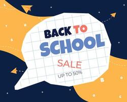 Education banner. Back to school banner. Back to School Sale. illustration vector