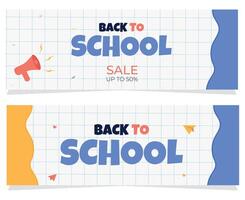 Education banner. Back to school banner. Back to School Sale. illustration vector