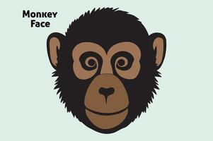 Monkey face Illustration free download vector