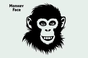 Monkey face Illustration free download vector