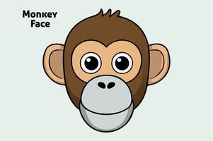 Monkey face Illustration free download vector