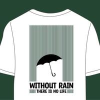 diseño t camisa lluvia vector