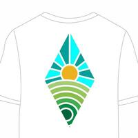 sunrise color t-shirt design vector