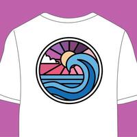 diseño t camisa playa verano vector