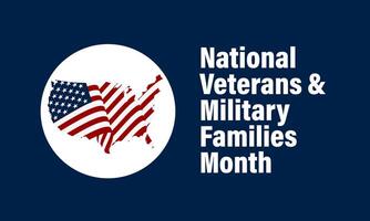 Happy National Veterans And Military Family Appreciation Month Is November. Background Illustration vector