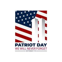 Patriot Day September 11th background illustration vector