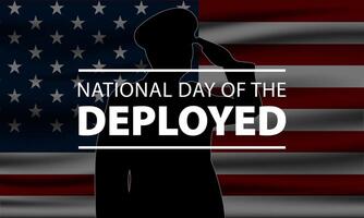 National Day Of The Deployed background illustration vector