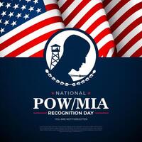 National POW MIA Recognition Day Background Illustration vector