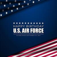 US Air Force Birthday September 18th Background Illustration vector