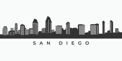 San Diego city skyline silhouette vector