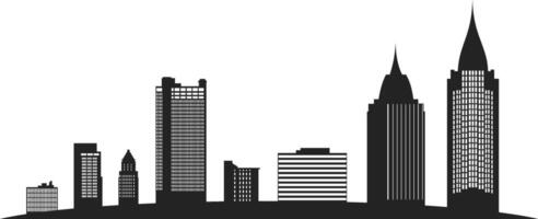 móvil Alabama ciudad horizonte silueta ilustración vector
