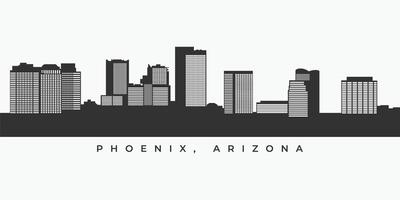 Phoenix city skyline silhouette illustration vector