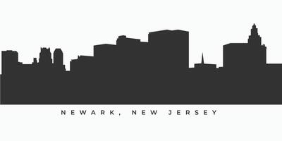 Newark ciudad horizonte silueta ilustración vector
