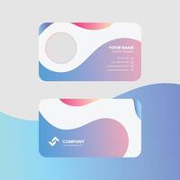 Creative business card template with cool gradient color vector