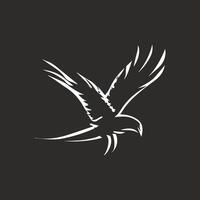 Bird of prey silhouette design vector