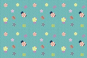 Summer Beach Background Pattern Repeated, illustration of the summer season, People at the beach pattern all over print design, Beach pattern, Seamless pattern with summer elements repeated t shirt vector